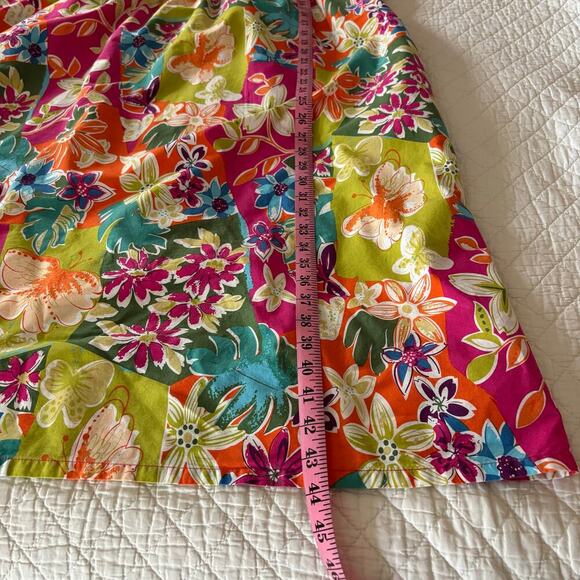 VTG NATIONAL SINCE 1952 Vibrant Floral Mumu 2X Art-to-Wear Flamboyant Tropical - Picture 8 of 10